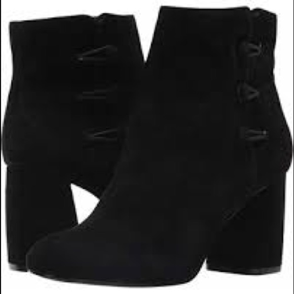 Nine West Khraine Black Velvet Booties